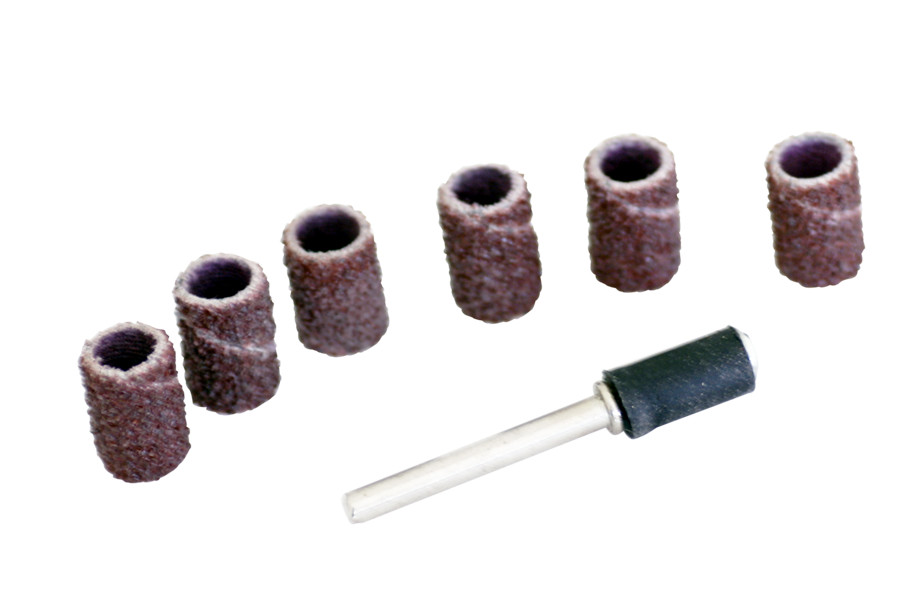 Trommelschleiferset Schleifhülsen Schleifkappen Schleifband für Dremel + Proxxon Bild 2