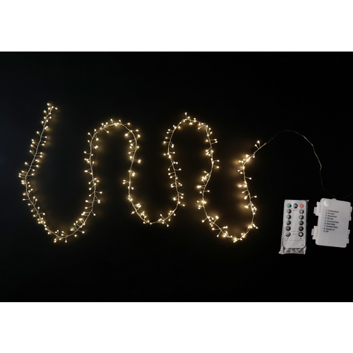 LED-Lichterkette, 300 Lichter, warmweiß - silberfarben Bild 2