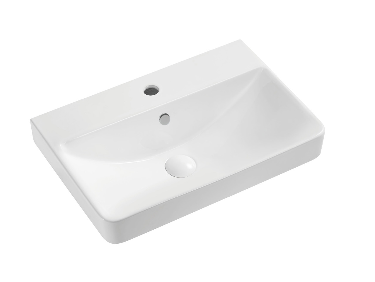 Primaster Waschbecken Keramik Elina 60 x 45 cm weiß