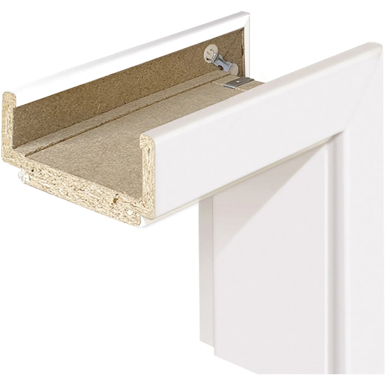 Borne Zarge CPL Weiß Rundkante 98,5 cm x 198,5 cm x 28 cm Anschlag Rechts