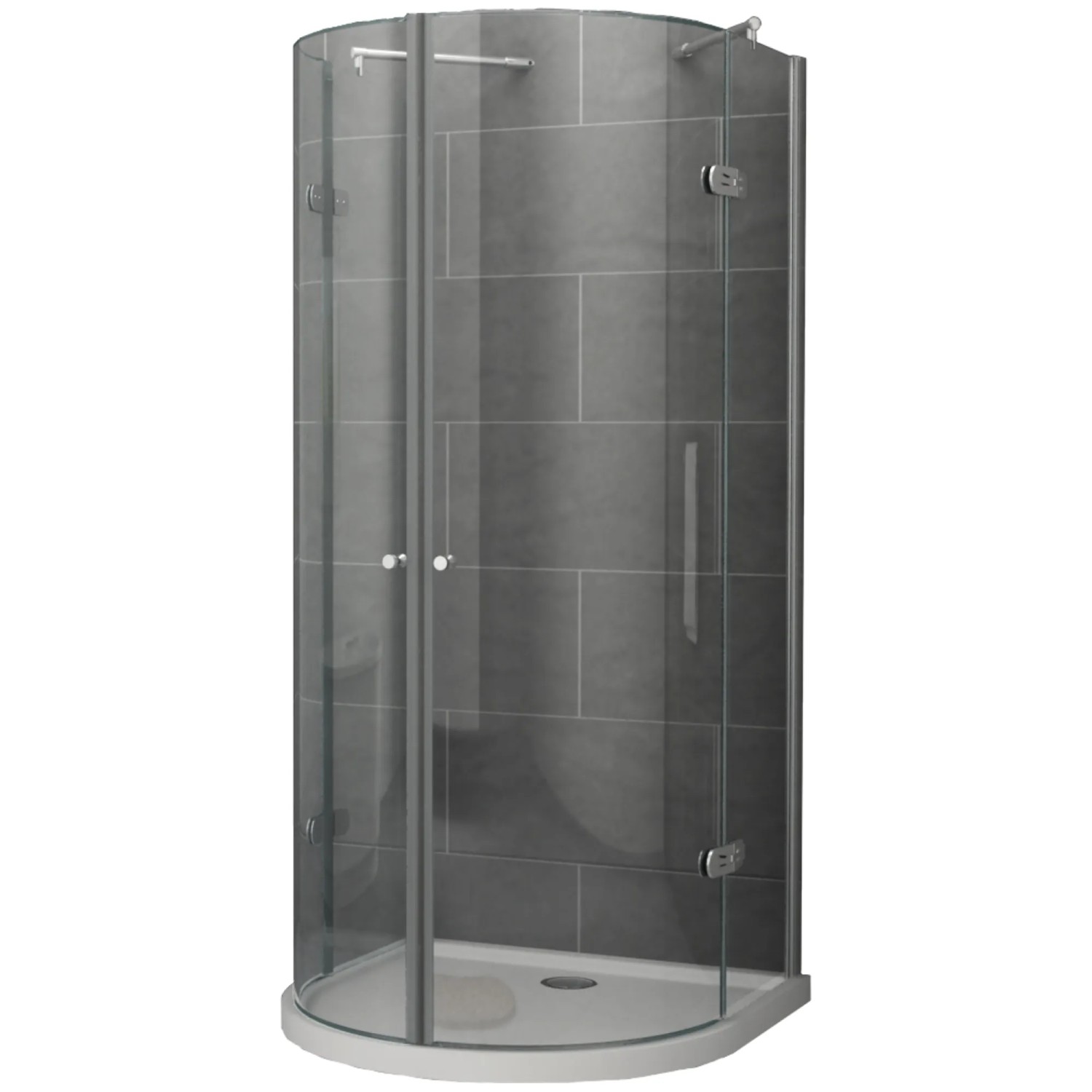 Dein Bau Projekt Duschkabine U-Profil Klarglas 100 x 190 x 100 cm o. Wanne