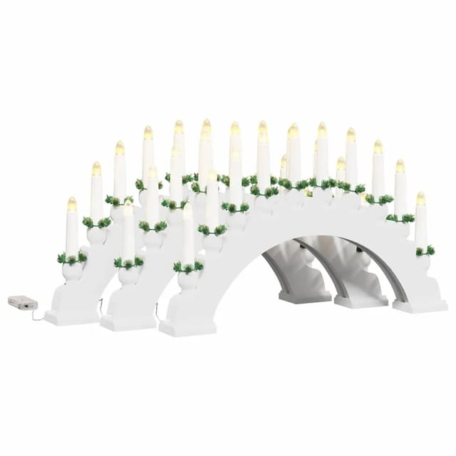 vidaXL Weihnachtskerzenbogen mit 10 LED Kerzen 3 Stk Weiß 42019710