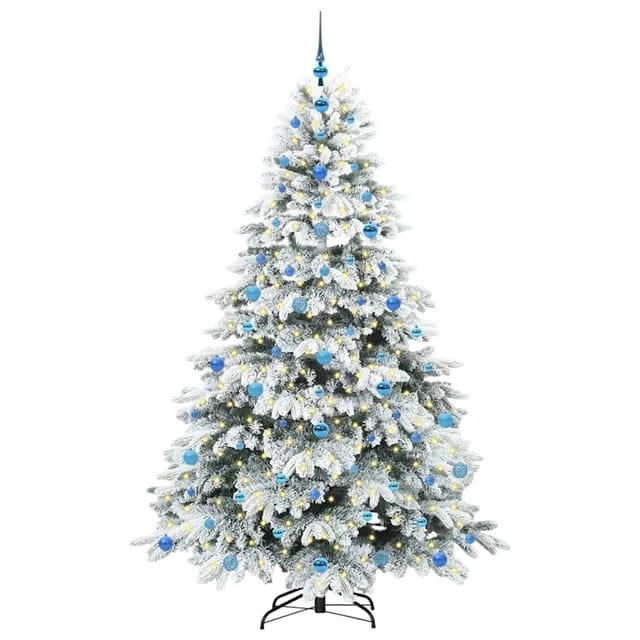 vidaXL Künstlicher Weihnachtsbaum mit 300 LEDs Grün 210 cm PE und PVC 3397634