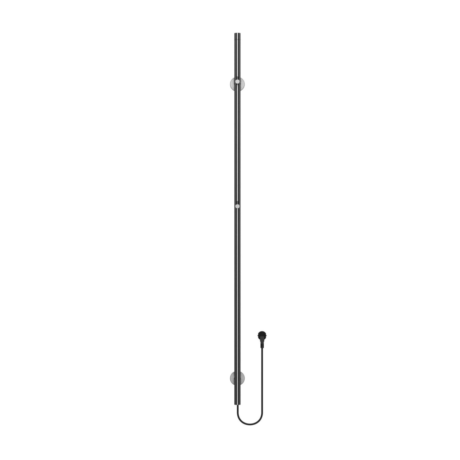 Belvit Elektrischer Handtuchtrockner Einzelrohr 1500x63 mm Grau Gebürstet mit 60 W Timerfunktion