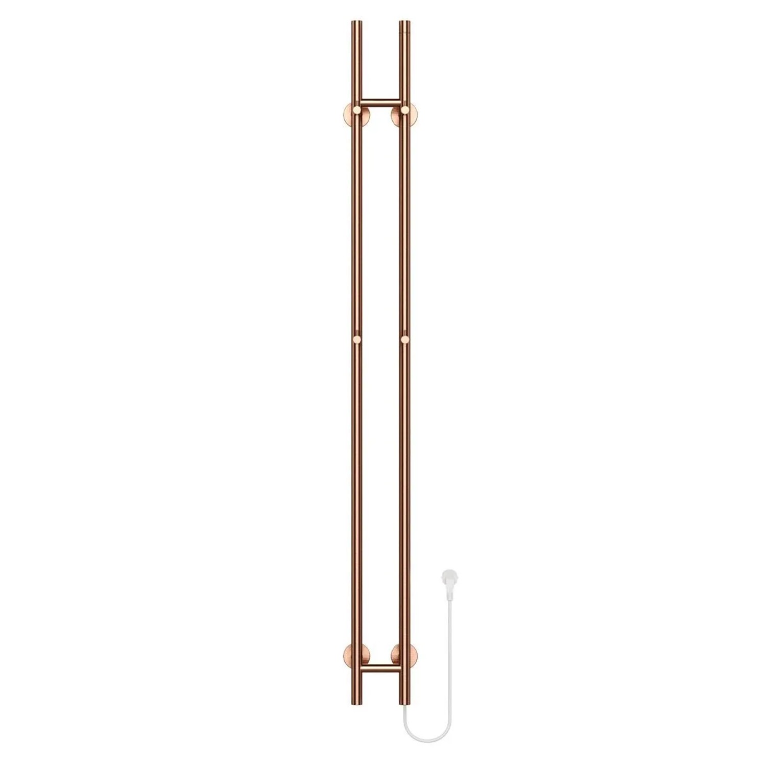 Belvit Elektrischer Handtuchtrockner Doppelrohr 1500x168 mm Kupfer Gebürstet mit 120 W Timerfunktion
