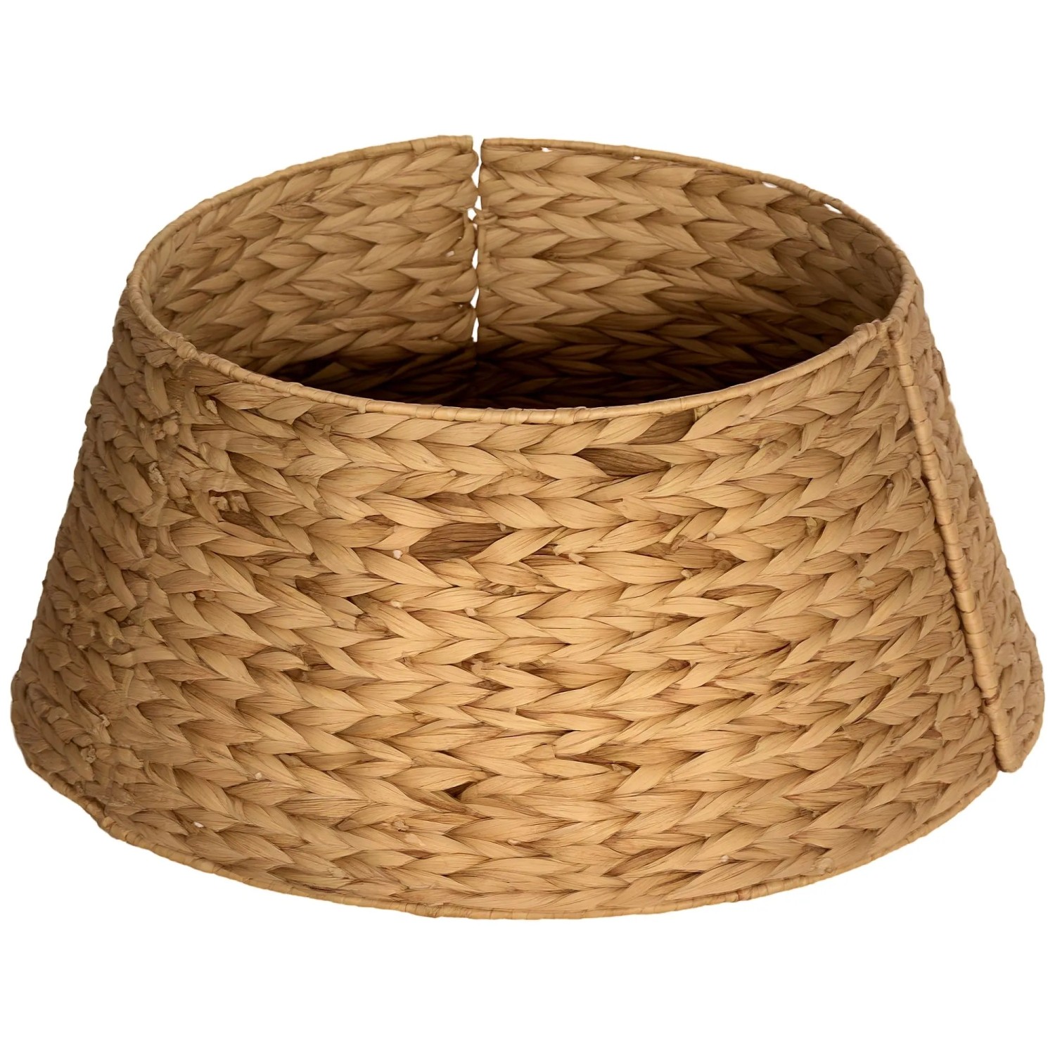 HOMCOM Weihnachtsbaumkragen Wasserhyazinthe Metall 60 x 28H cm Naturholz