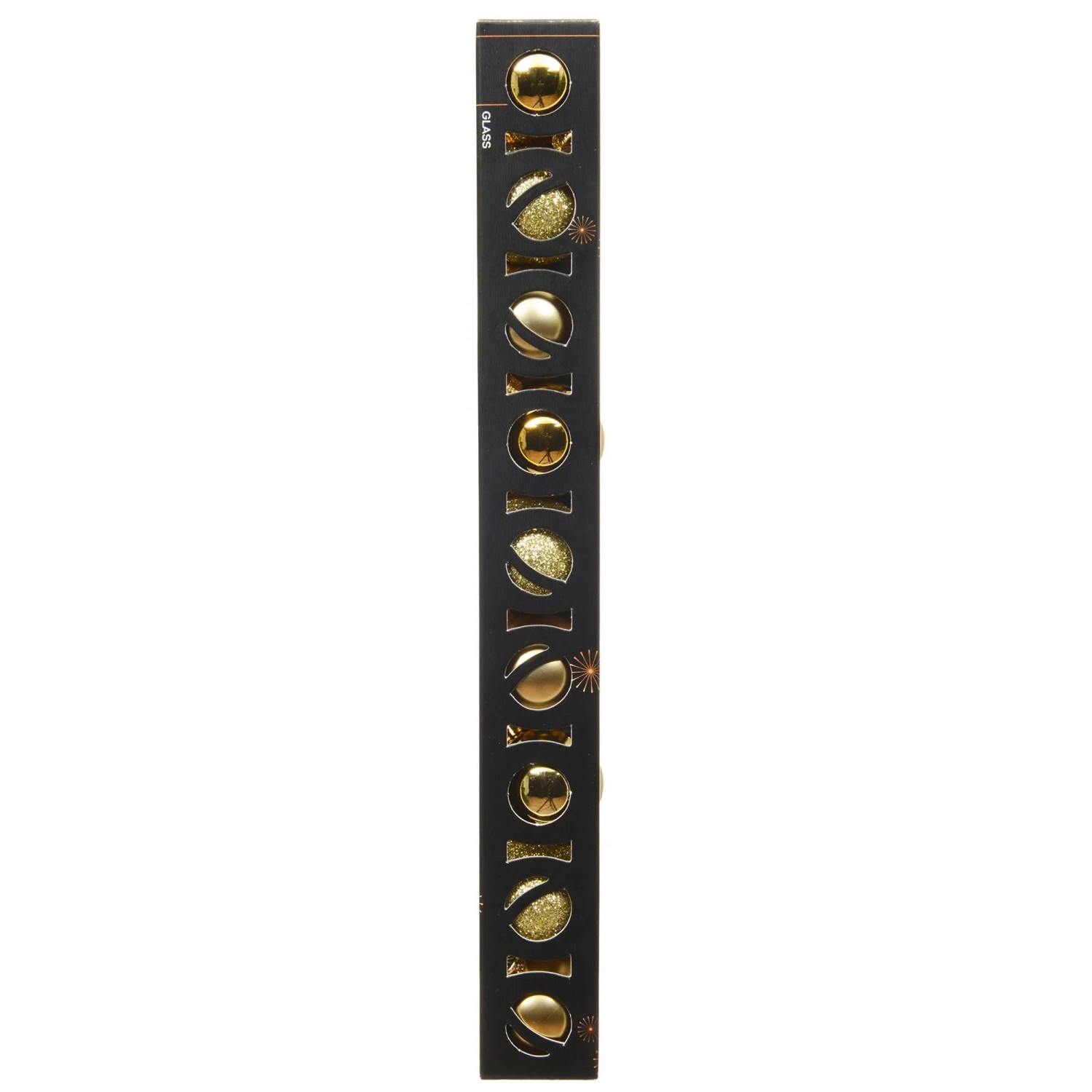Decoris Weihnachtskugeln Glas Ø 3 cm Gold Mix 9-teilig