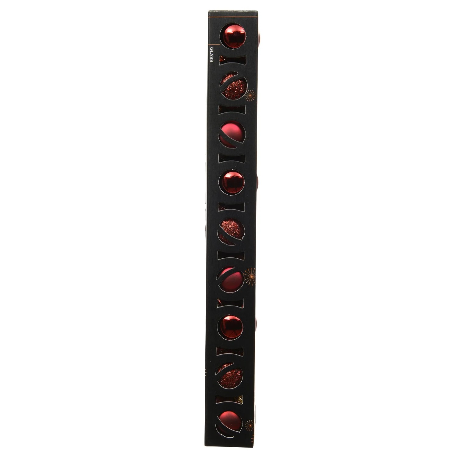Decoris Weihnachtskugeln Glas Ø 3 cm Rot Mix 9-teilig