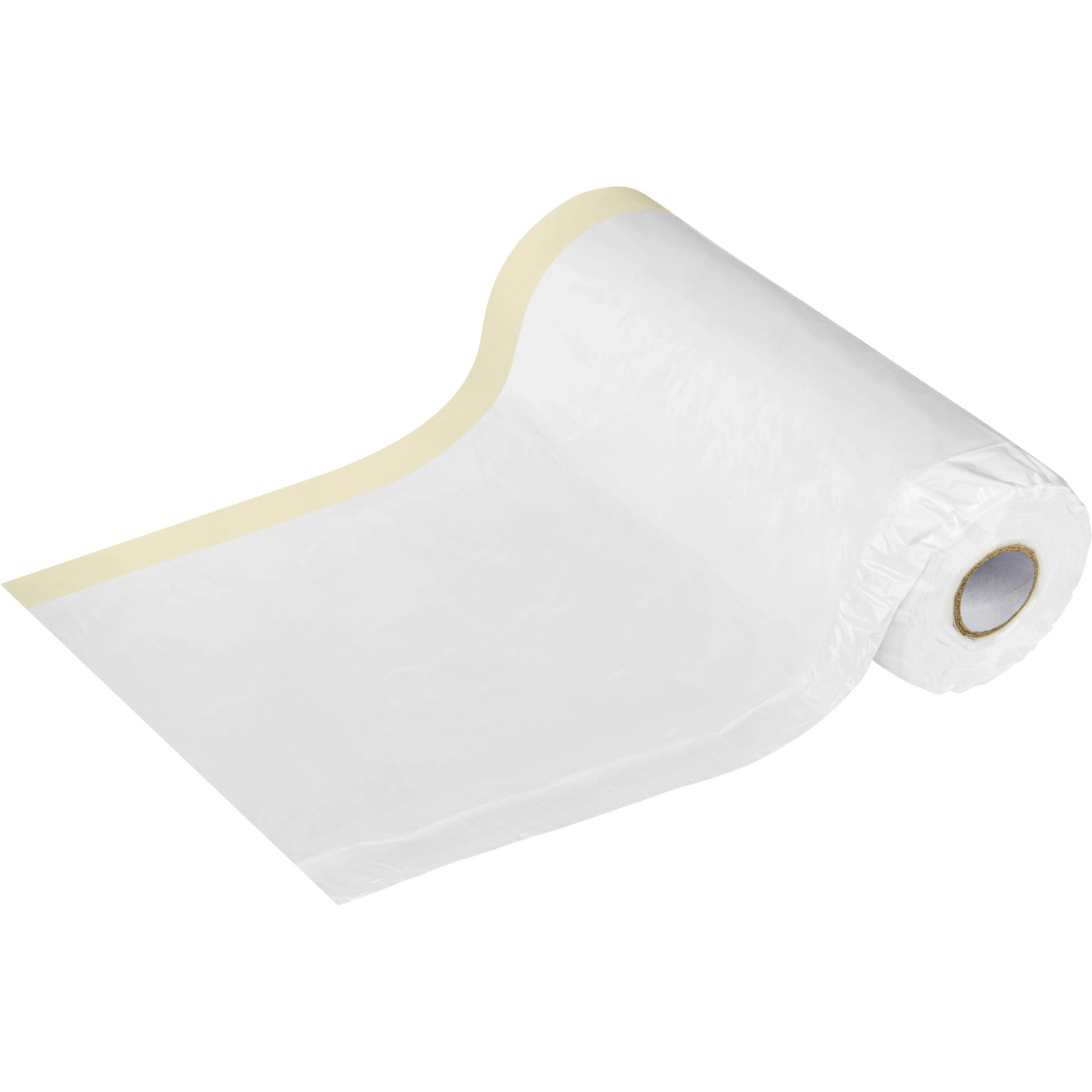 LUX-TOOLS 2-in-1 Krepp und Folie 2,6 m x 17 m Weiß