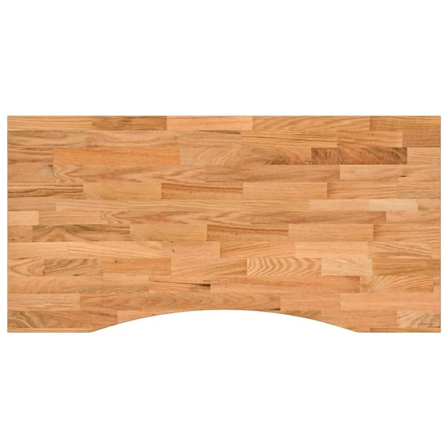 vidaXL Schreibtischplatte Hellbraun 100x60x2,5 cm Massivholz Eiche 4009023