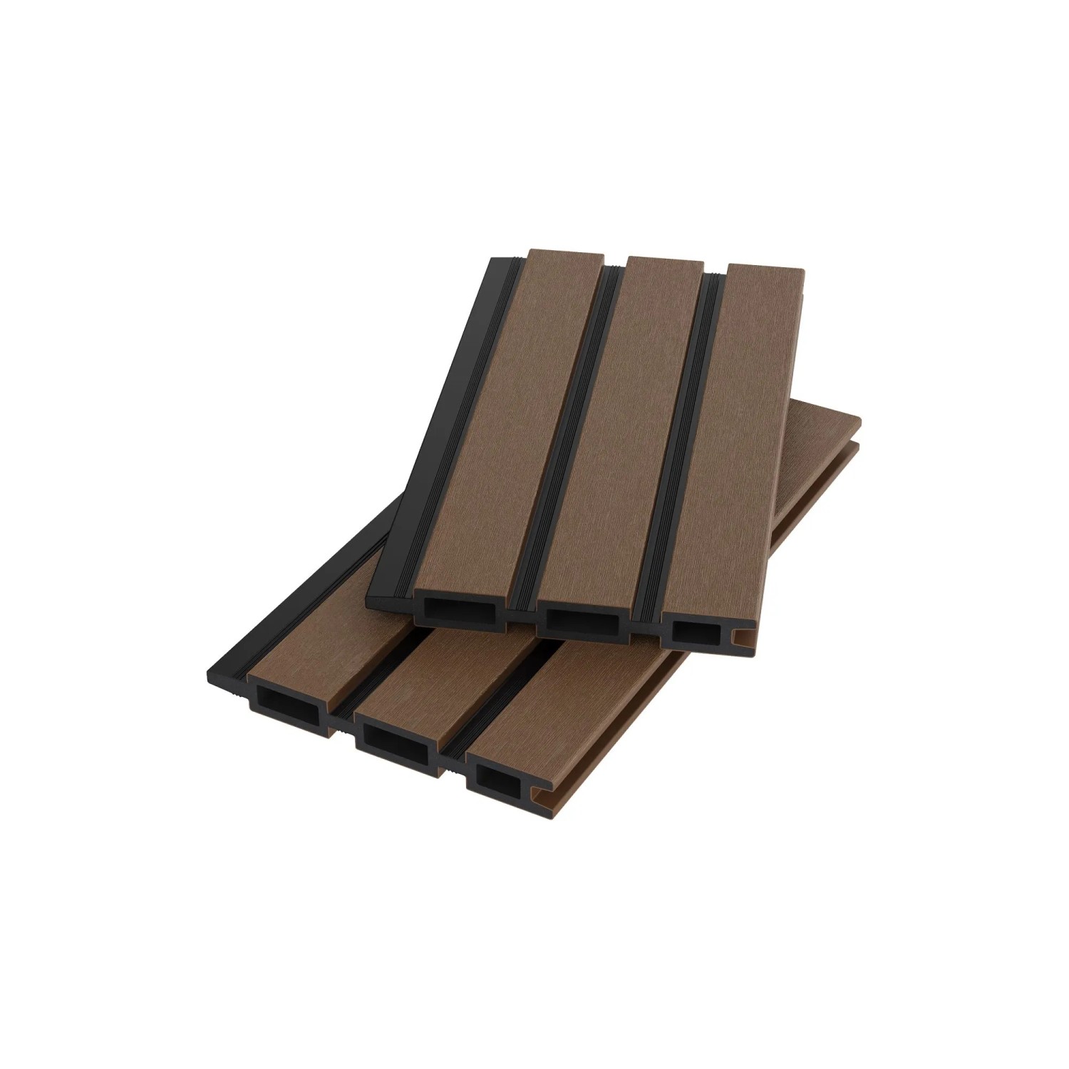T&J WPC-Zaun Waren 175 cm x 15,8 cm x 2 cm Braun