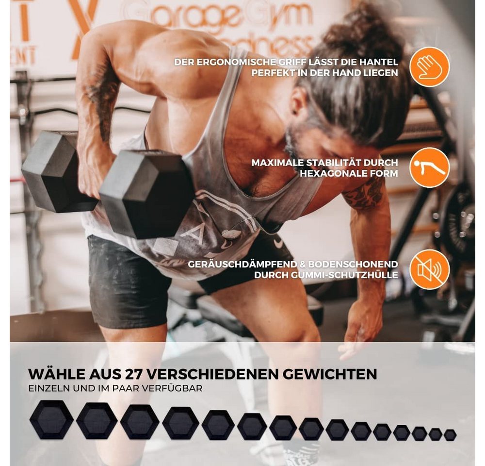 Suprfit Hex Gummi-Kurzhanteln Paar 10 kg Bild 2