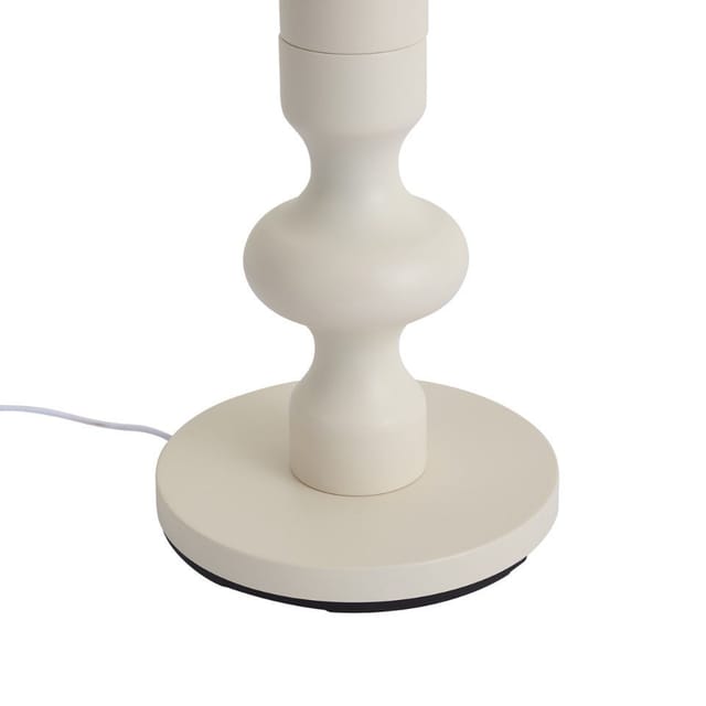 QAZQA Retro Stehleuchte Beige mit STOffschirm 160cm Captain