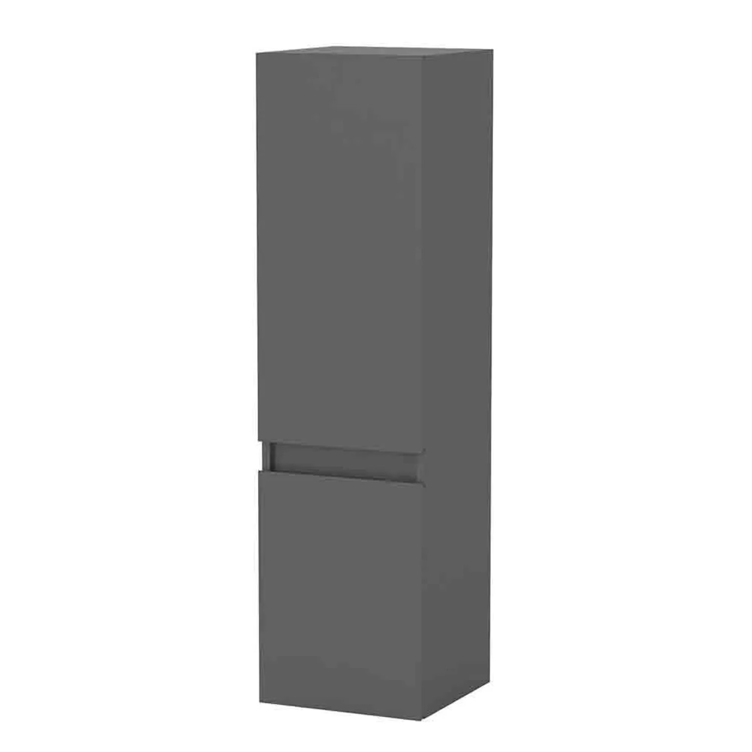 AICA Badezimmerschrank Aalst 110 cm Hochschrank mit 2 Türen Softclose Grifflos Matt Anthrazit Hängend