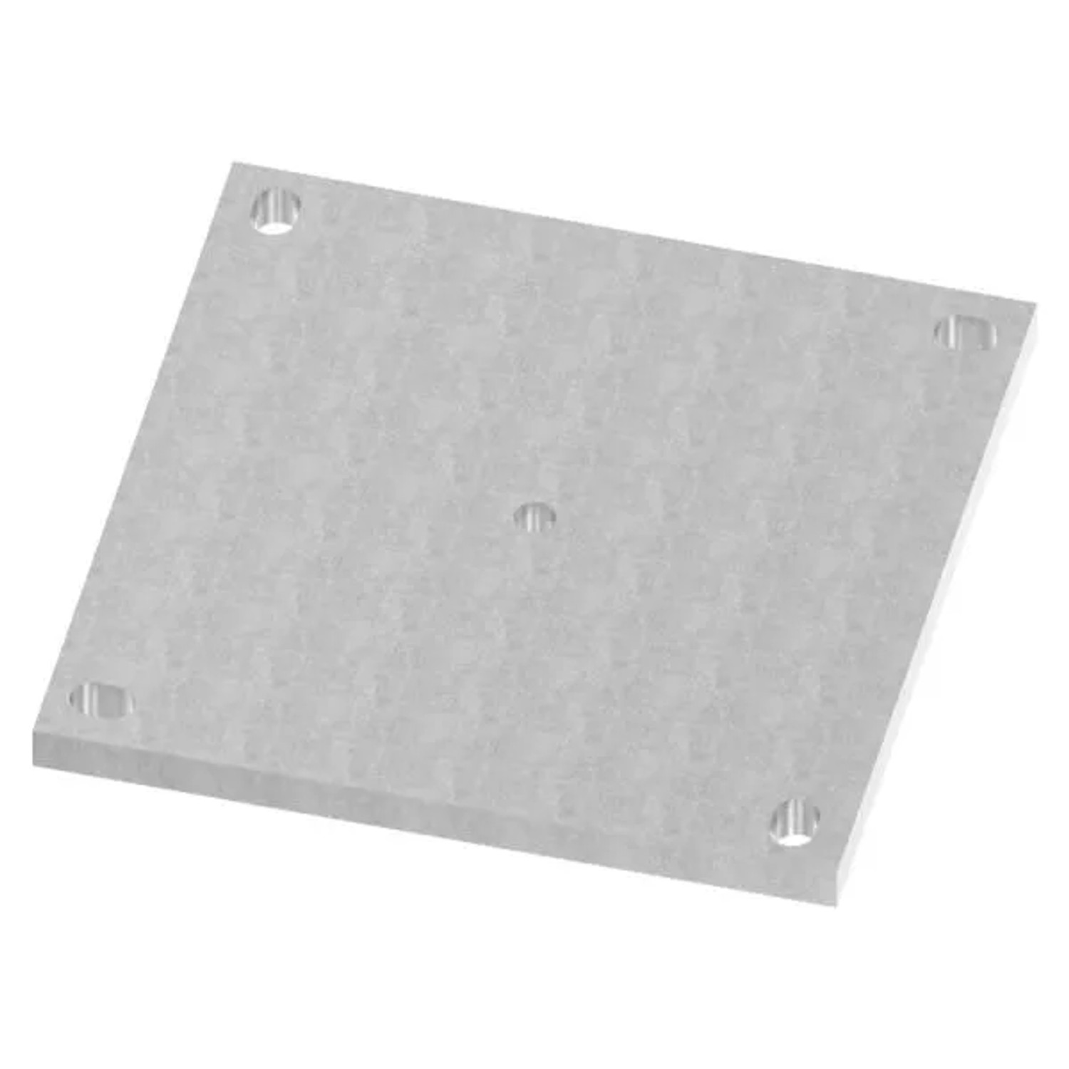 FeNau Ankerplatte Stahl Roh 250 X 250 X 15 mm Mit Langlöchern Und Mittelloch