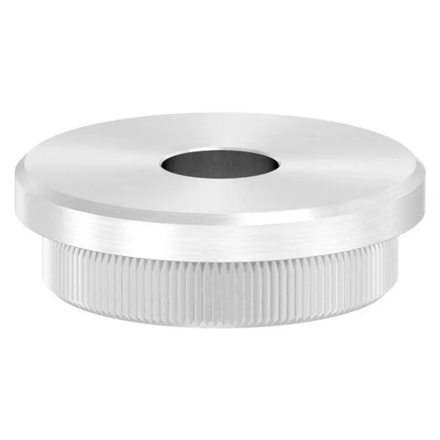 FeNau Einsteckkappe V2A Edelstahl Für Rohr Ø 42,4x3,0 mm Mit Bohrung 12,1 mm Flach