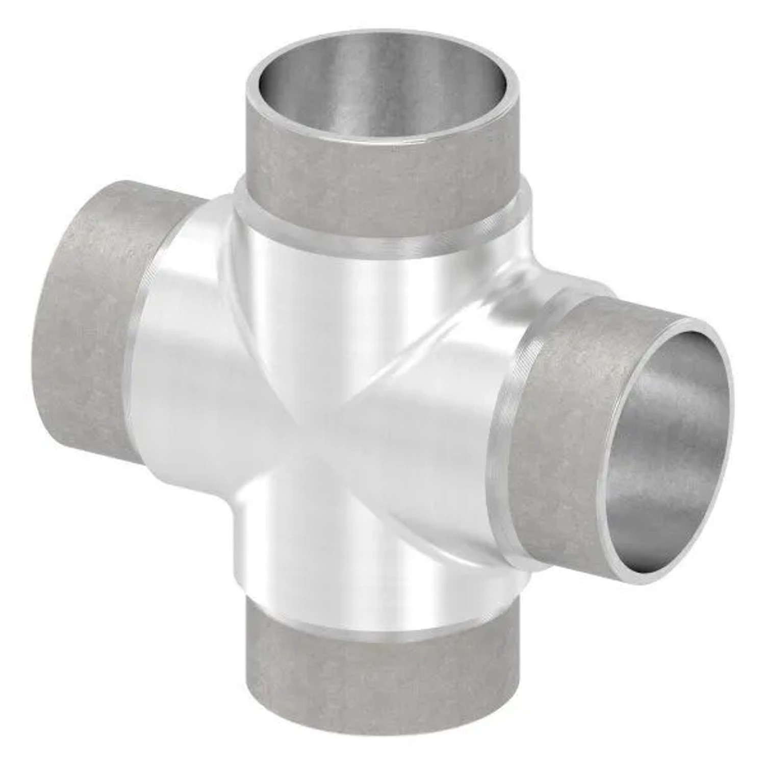 FeNau Kreuzstück V2A Für Rohr 48,3x2,0 mm Zum Stecken