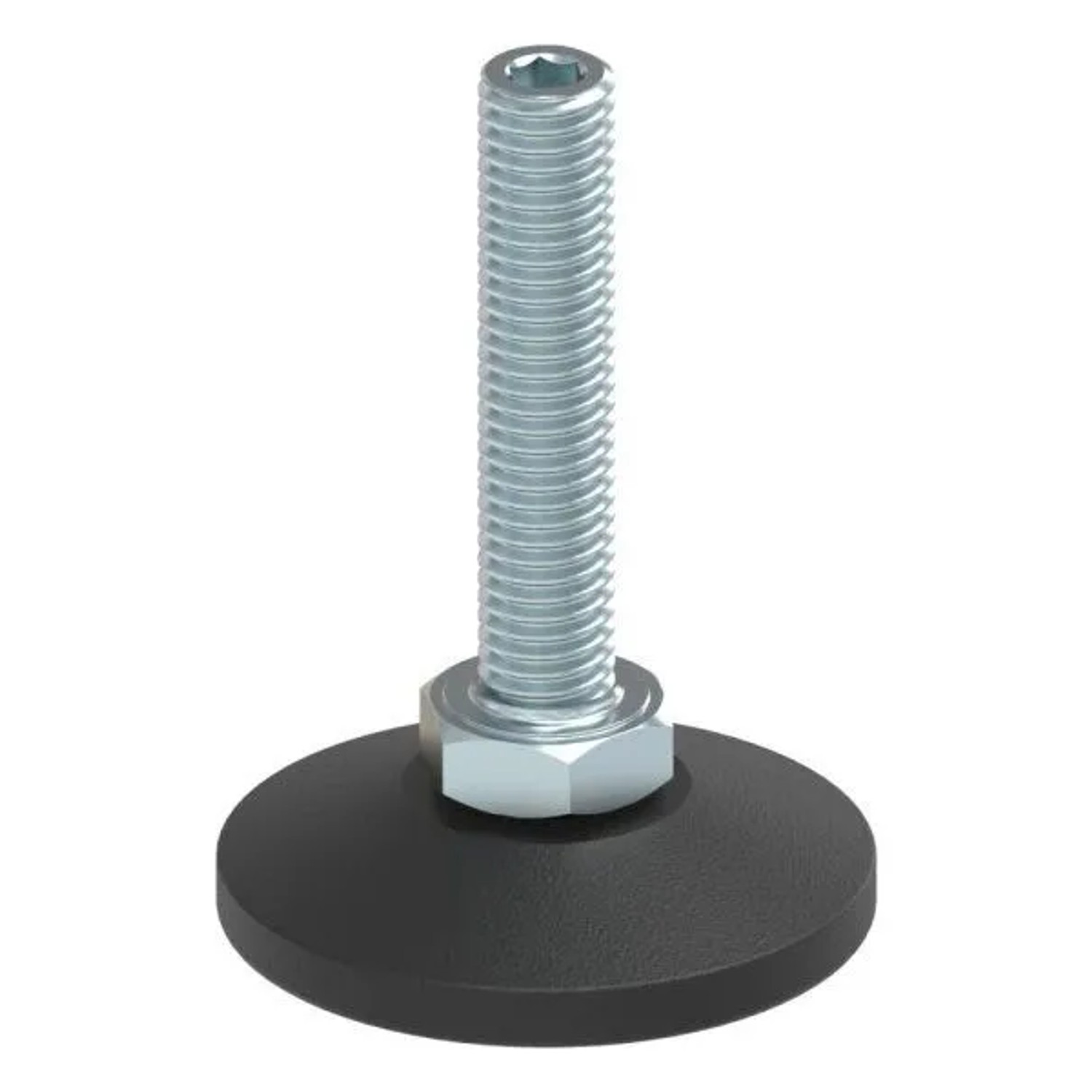 FeNau Stellfuß Stahl M10x50 Fuß-Ø 48 mm Mit Innensechskant