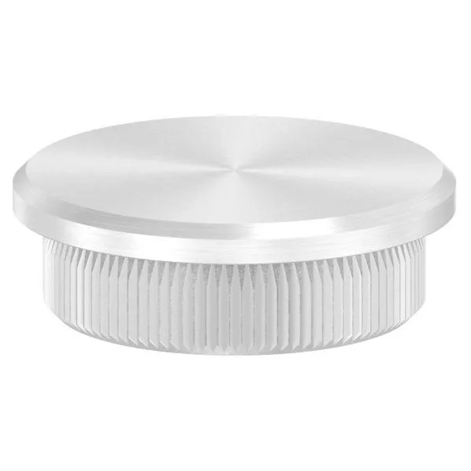 FeNau Einsteckkappe Edelstahl V2A Für Rohr Ø 33,7 X 2,5 mm Flach Zum Einschlagen