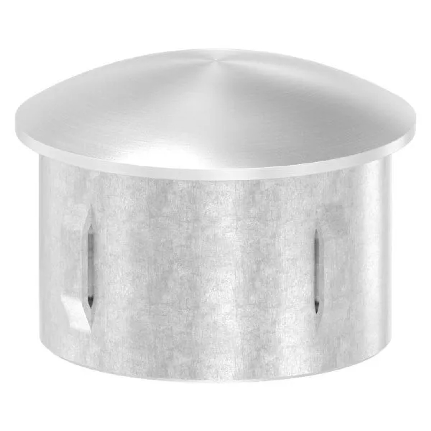 FeNau Einsteckkappe V4A Edelstahl Ø 48,3 mm Rohr 2,0-2,5 mm Gewölbt