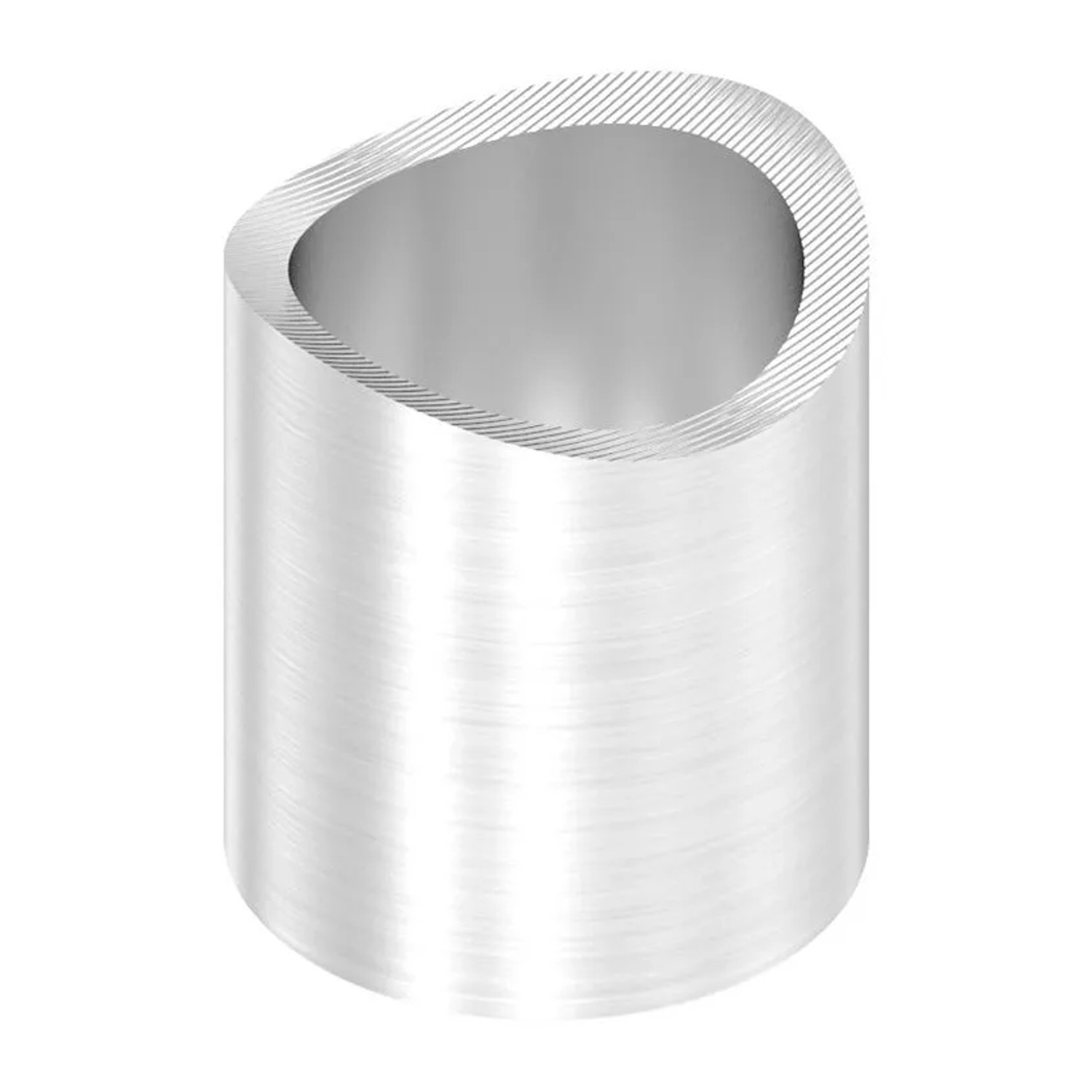 FeNau Distanzhülse Edelstahl V2A L 20 mm Für Rohr Ø 42,4 mm Einseitig Ausgefräst