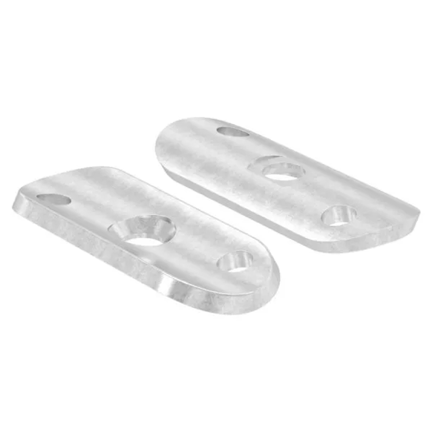FeNau Handlaufanschlussplatte Stahl S235JR 63x25x4 mm Rohranschluss Ø 42,4 mm Bohrungen Versetzt