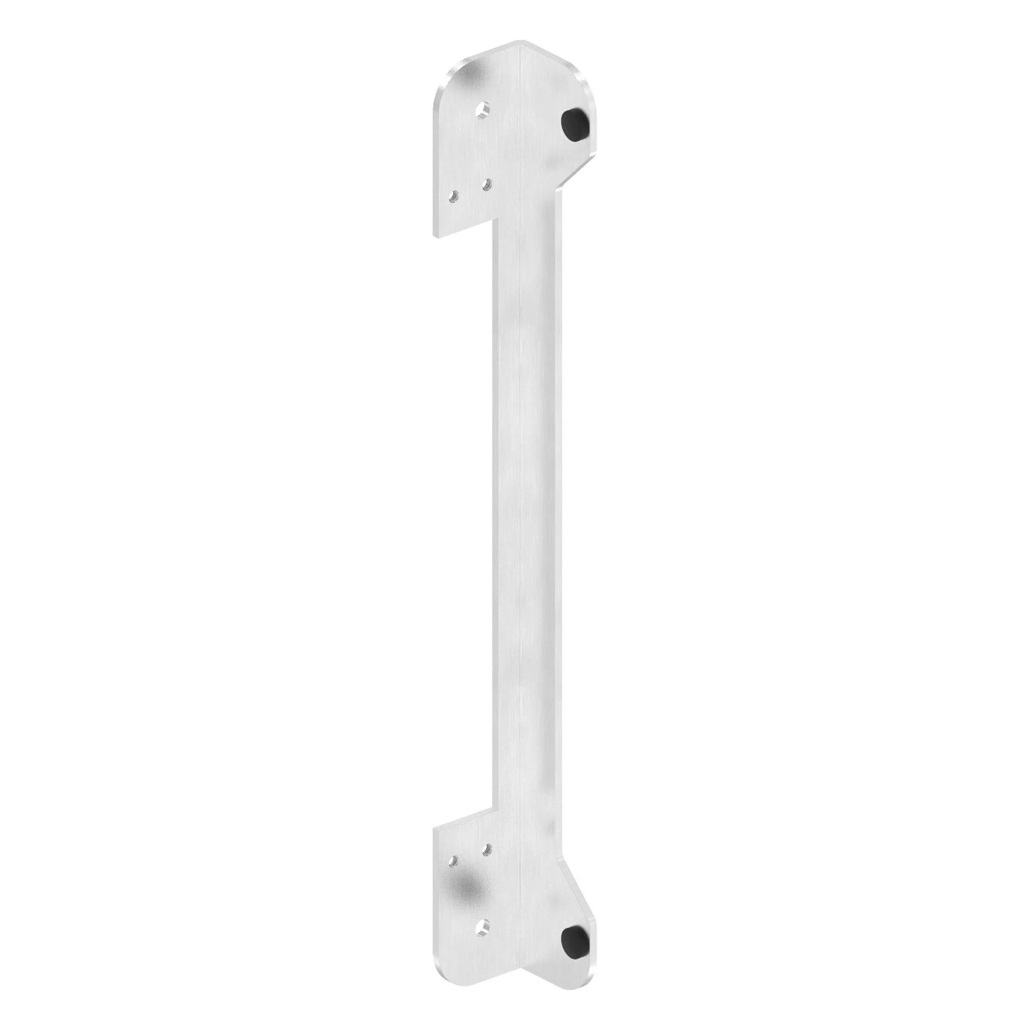 FeNau Anschlagsblech Edelstahl V2A 37,5 X 37,5 X 328 mm Mit Gummipuffer Geschliffen