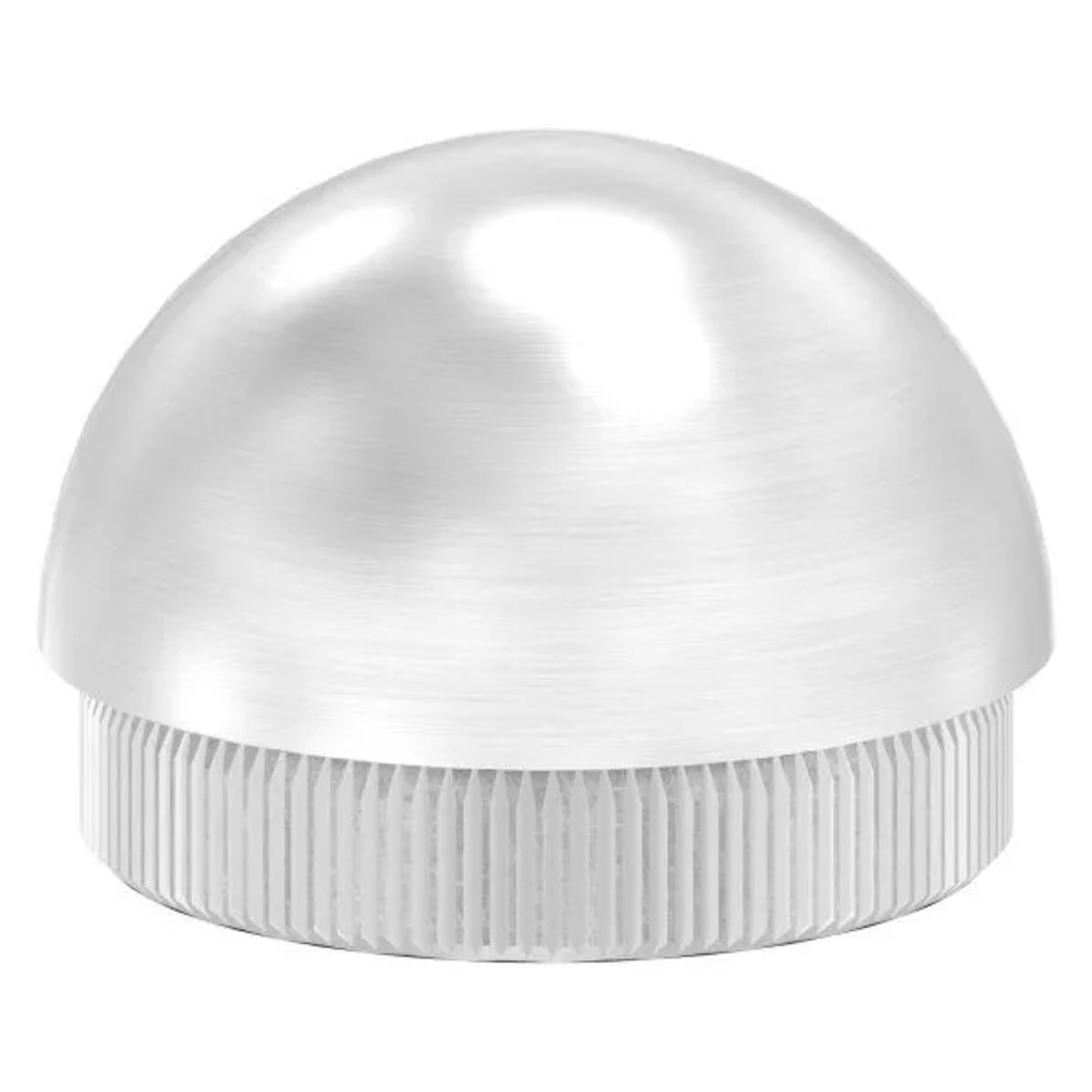 FeNau Einsteckkappe Edelstahl V2A Für Rohr Ø 42,4x2,0 mm Halbrund Zum Einschlagen