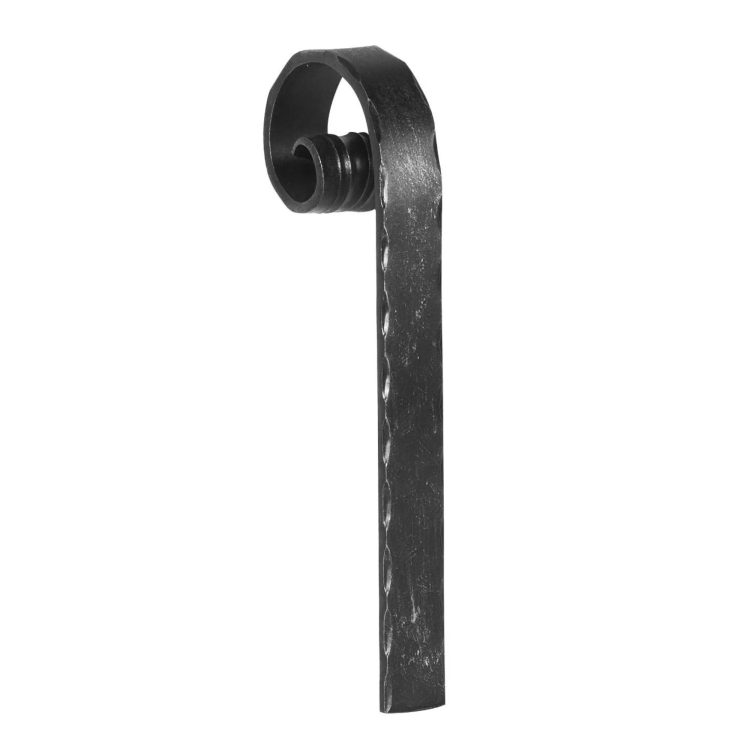 FeNau Handlauf-Endstück 40x8 mm Kanten Gehämmert Stahl S235JR Passt Zu 30.1375.8