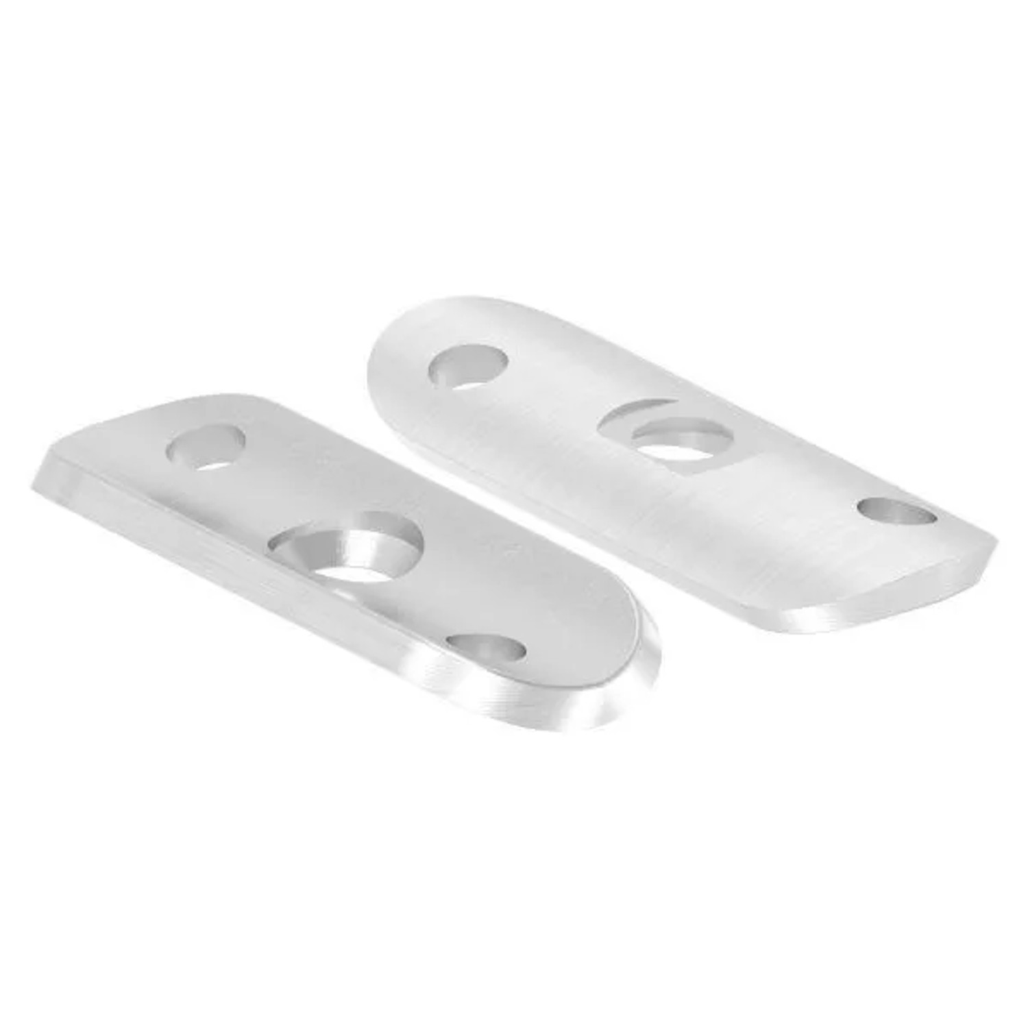 FeNau Handlaufanschlussplatte Edelstahl V2A 63 X 25 X 4 mm Für Rohr Ø 33,7 mm Geschliffen Korn 240