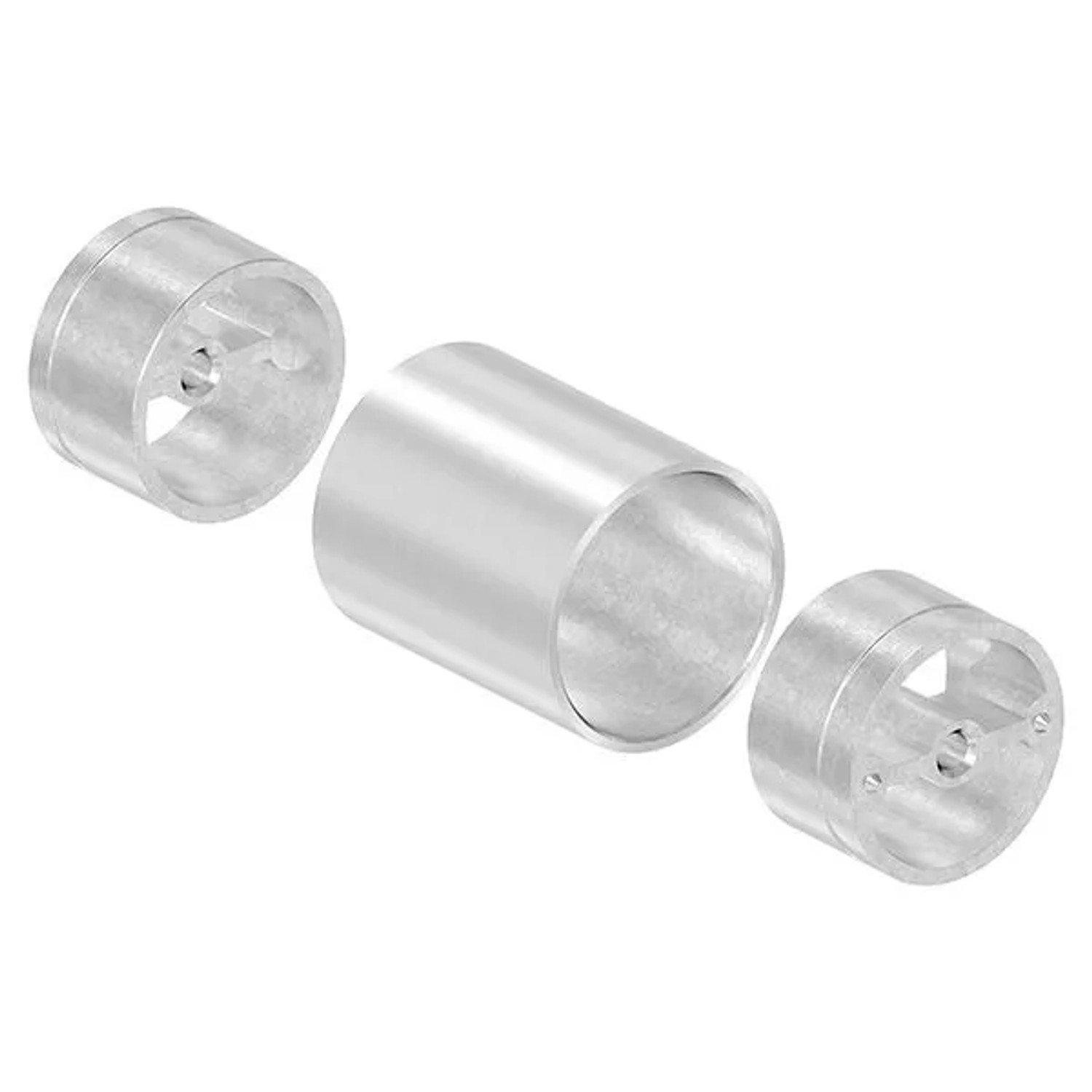FeNau Holzhandlaufverbinder Edelstahl V2A Ø 42,4 mm Geschliffen Inkl. 2 Adapter