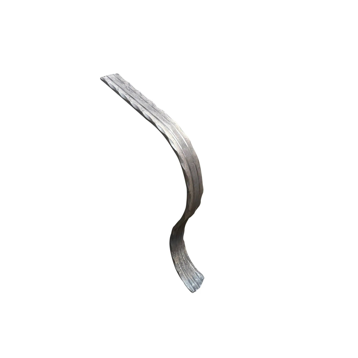 FeNau Handlauf-Endstück 40x8 mm Kanten Gehämmert Stahl S235JR Passt Zu Ø 30.1370.8