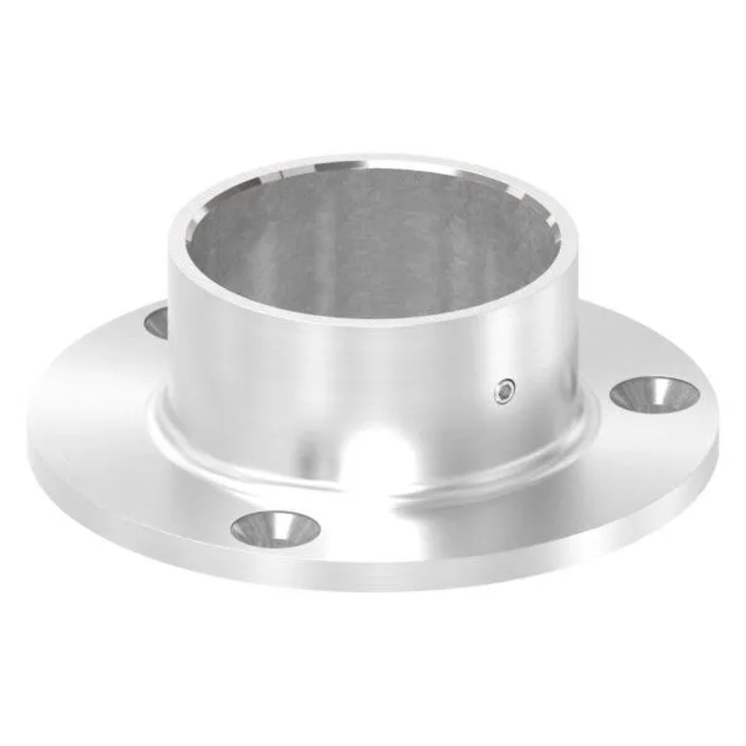FeNau Wand- Und Bodenanker Edelstahl V2A Für Rohr Ø 60,3 mm Ronde Ø 115 mm Geschliffen Korn 240