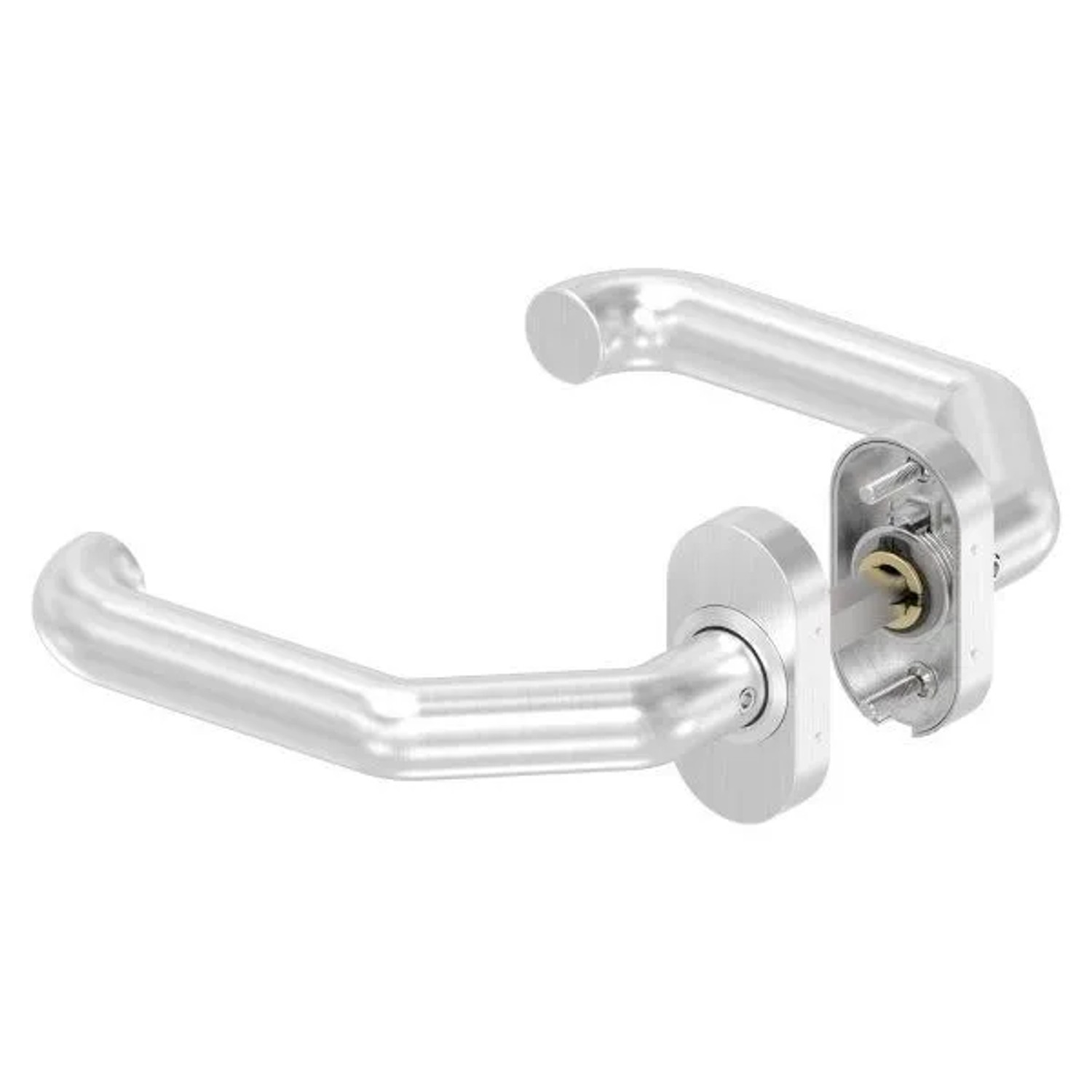 FeNau Türdrücker-Paar V2A Edelstahl 8mm Stift Für Kastendicke 30-60 mm