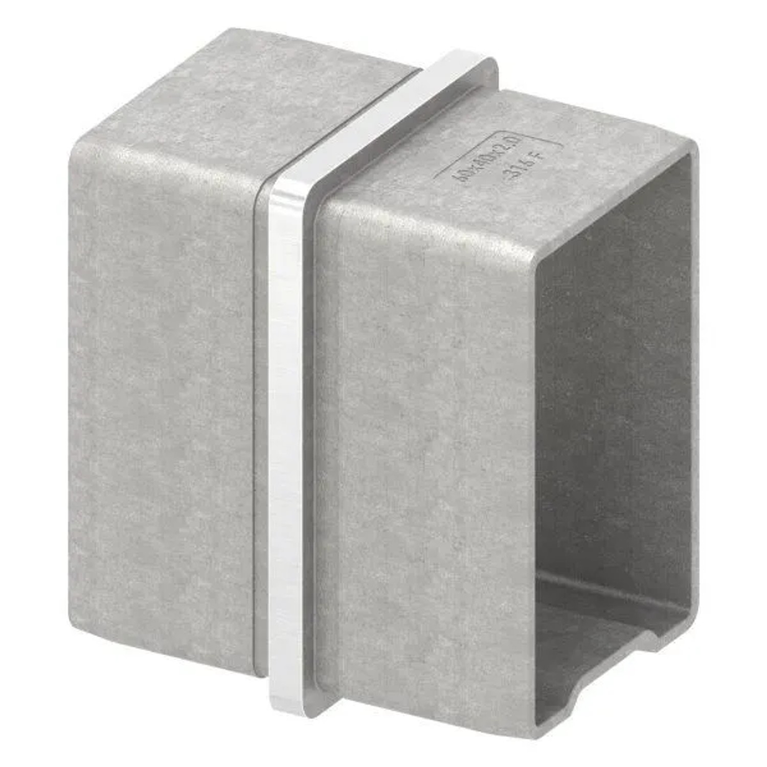 FeNau Steckverbinder V4A Für Rohr 60 X 40 X 2 mm Gerade