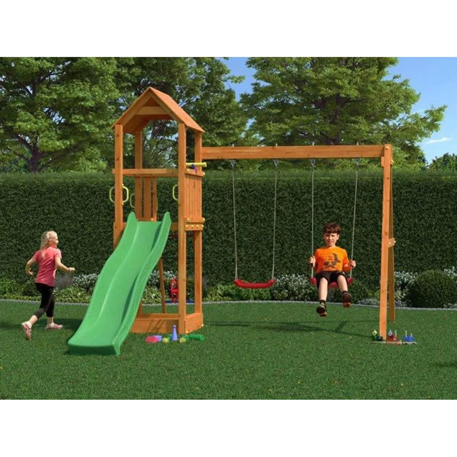 Belladoor Spielturm Flappi Teakfarben