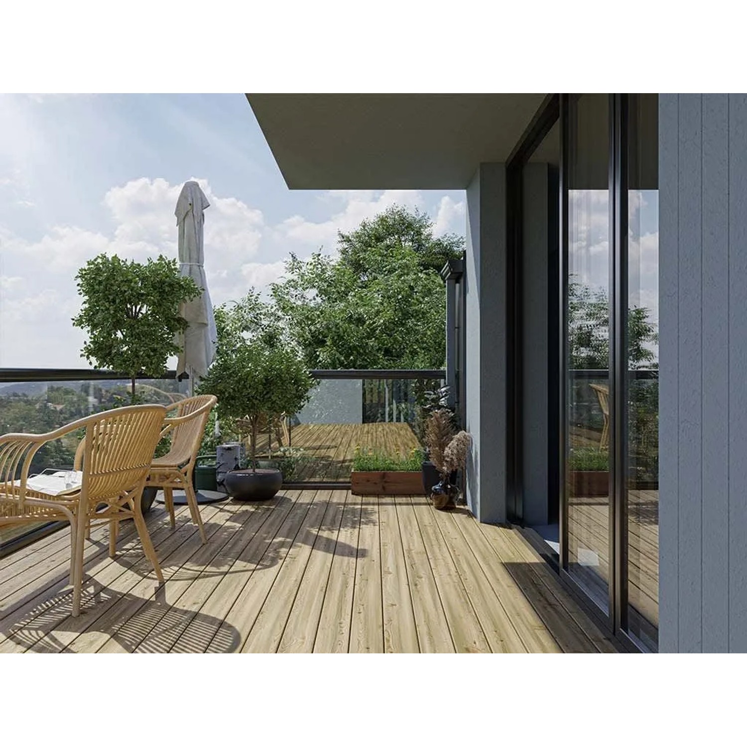 Woodtex Terrassendiele Kiefer 400 cm Lang