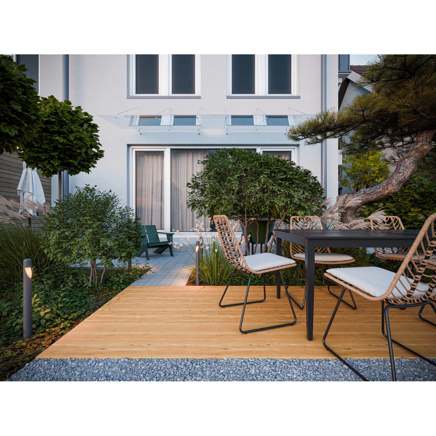 Woodtex Terrassendiele Douglasie 24 mm Stark 13,8 cm Breit 400 cm Lang Inhalt 4