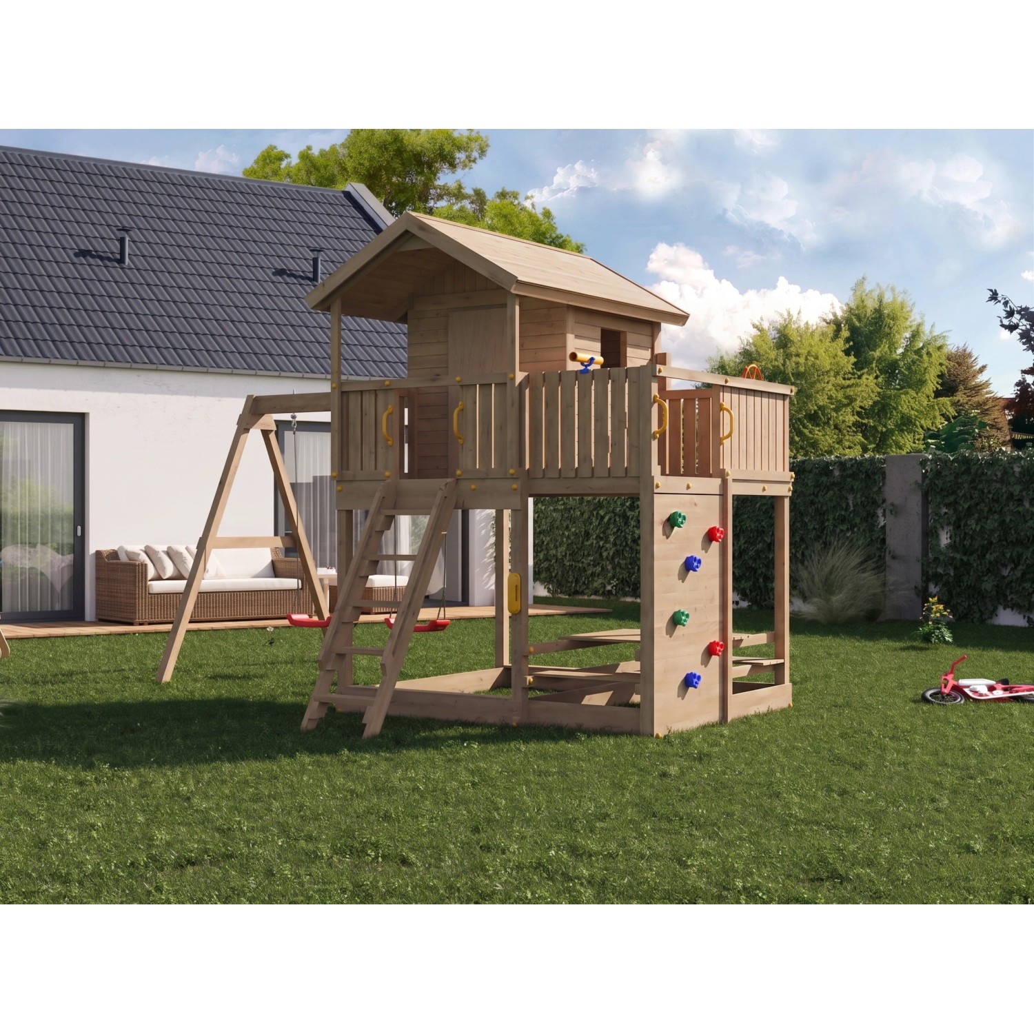 Fungoo Spielturm Stelzenhaus Moonlight Kesseldruckimprägniert