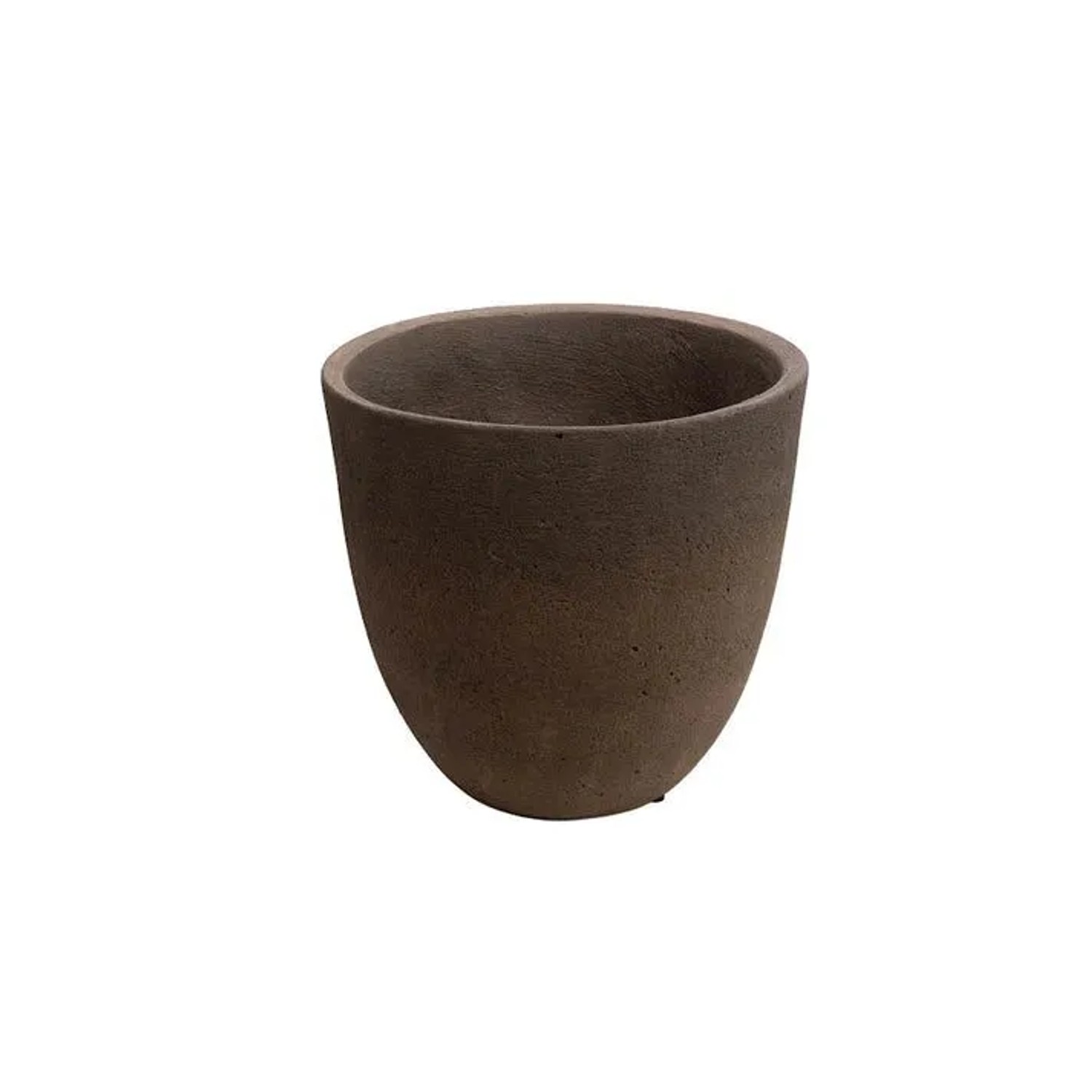 Schweng Blumentopf Aus Zement Dunkelbraun Rund Für Den Außenbereich 33 x 33 x 32cm