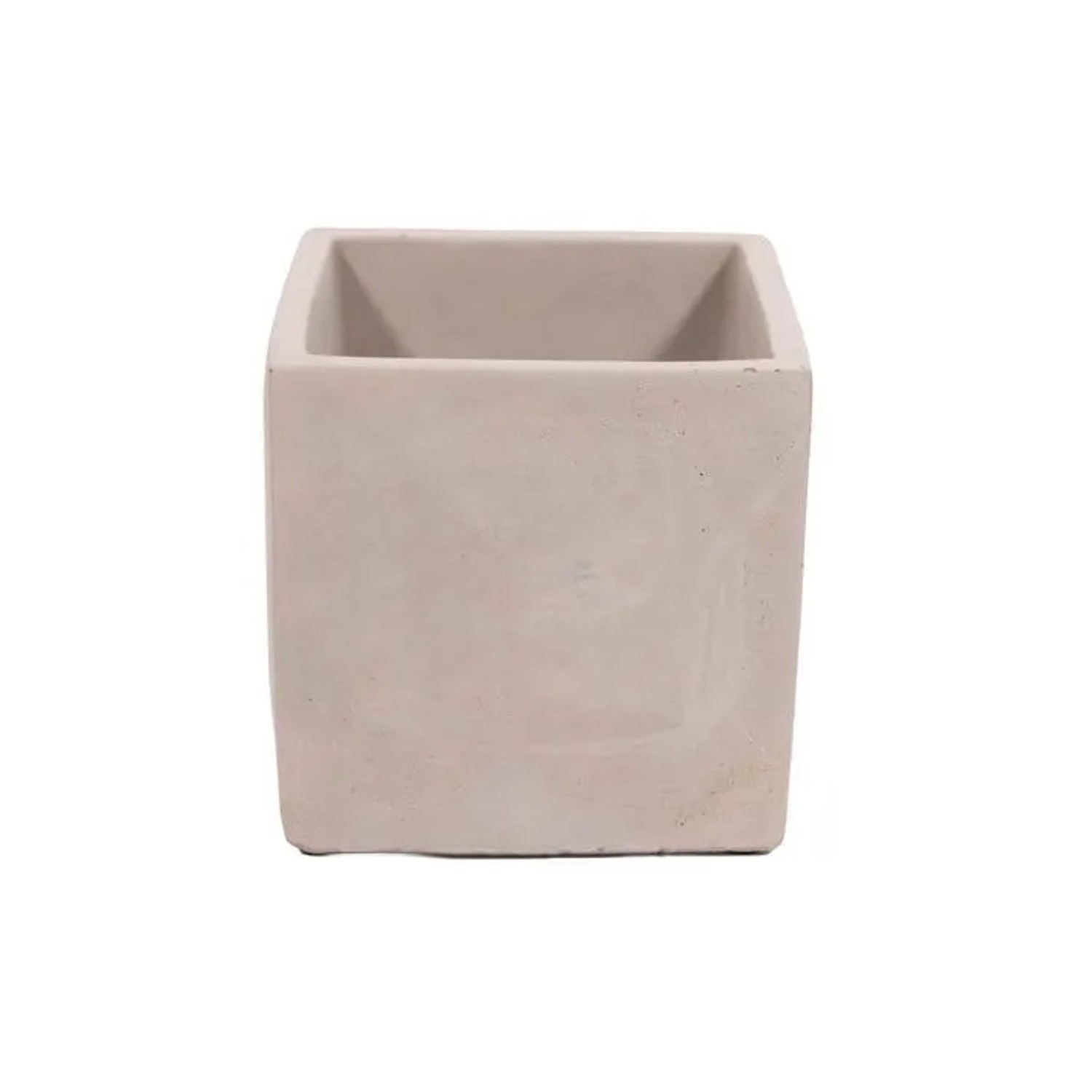 Schweng Blumentopf Aus Zement Natural Color Eckig Für Den Außenbereich 8 x 8 x 8cm
