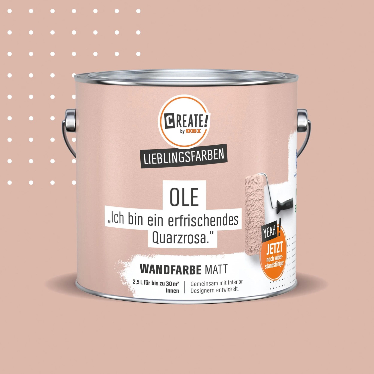 CREATE! by OBI Wandfarbe Lieblingsfarbe Ole Quarzrosa Matt 2,5,