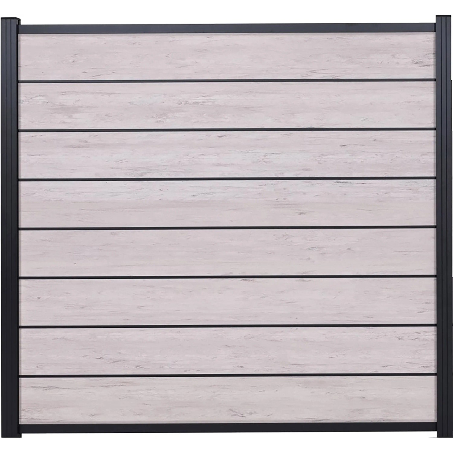 T & J Gotland-Serie WPC-Steckzaunsystem Zaunset für ein Zaunfeld 180 cm x 175 cm