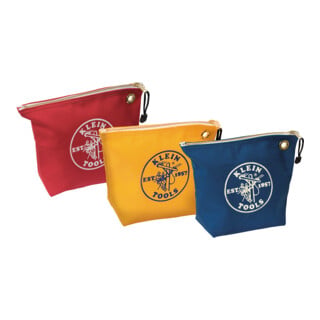 Klein Tools Werkzeugtaschen Canvas 3er Set Reißverschluss farbig