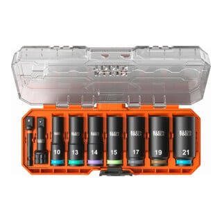 Klein Tools Lang-Stecknuss-Set KNECT™ 3/8 Zoll metrisch 9-tlg