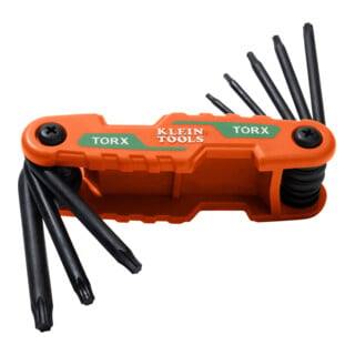 Klein Tools Klappbarer Torx-Winkelschlüssel-Satz 8-teilig kompakt