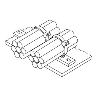 Hellermann Tyton Kabelleiste MSMP6-N66-NA