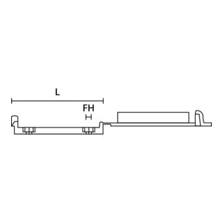 Hellermann Tyton Flachbandkabelhalter FKH50A-HIR-BK-C1 56,5mm schwarz