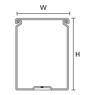 Hellermann Tyton Verdrahtungskanal HTWD-PN-80X80 80 x 80 mm 2m PVC
