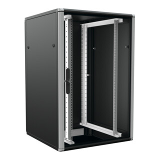 enoc IT-Standschrank 19 Zoll 24 HE F3 8812-S-4PR schwarz